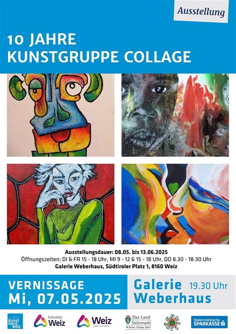 VERNISSAGE: 10 Jahre Kunstgruppe COLLAGE, Galerie Weberhaus, Graz, 7 ...