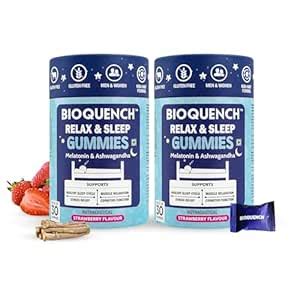 Bioquench Sleep Gummies for Deep Sleep with Melatonin 5mg and ...