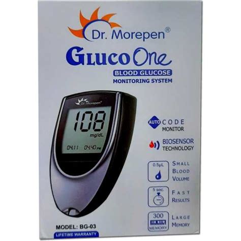 Dr. Morepen GLUCO ONE BLOOD GLUCOSE MONITORING SYSTEM Glucometer(Silver ...