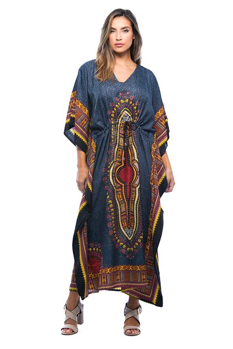Riviera Sun African Print Dashiki Maxi Caftan for Women- Buy Online in ...