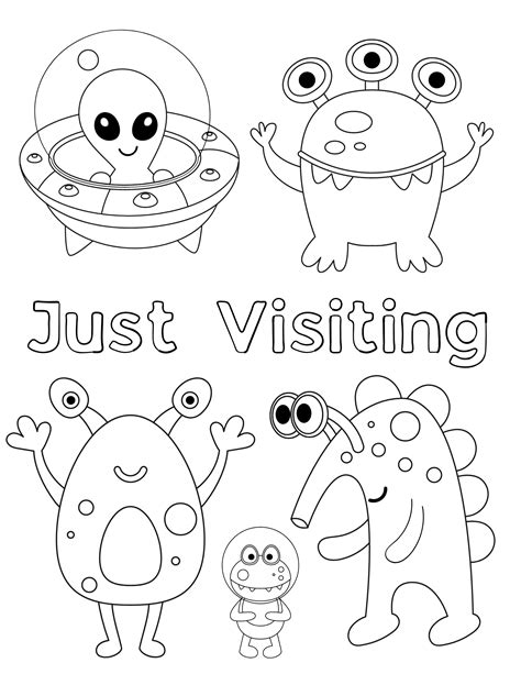 Free Printable Alien Coloring Pages
