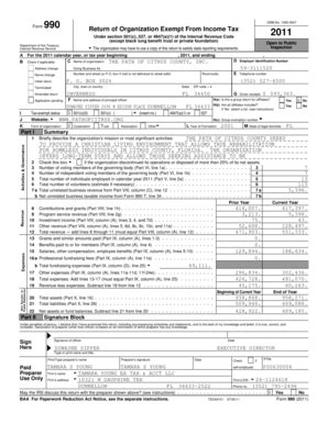 Fillable Online pathofcitrus Return of Organization Exempt From Income ...