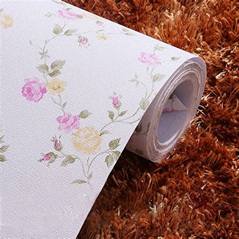 WolTop Roses Floral Design PVC Wall Sticker Wallpaper (45 cm x 600 cm ...