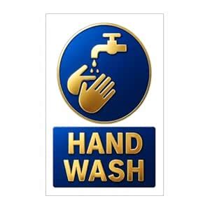 ORDERSHOCK Hand Wash Sign Board For Restrooms, Kitchens, Hospital ...