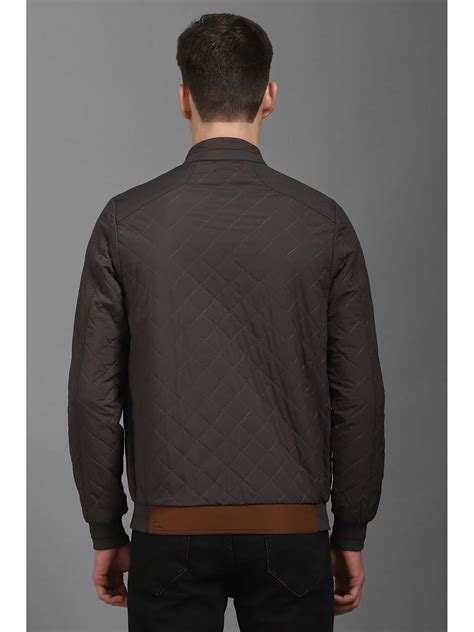Buy Louis Philippe Men Casual Brown Solid Reversible Jacket Online
