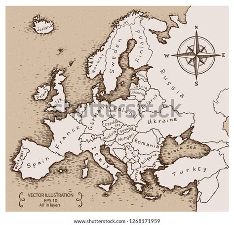Image result for Europe Map Drawing