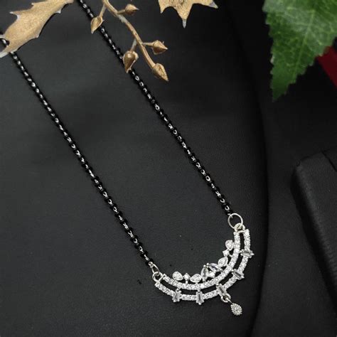 Aamrapali Silver Plated AD Mangalsutra – JewelEMarket