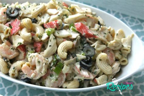 easy shrimp and crab pasta salad