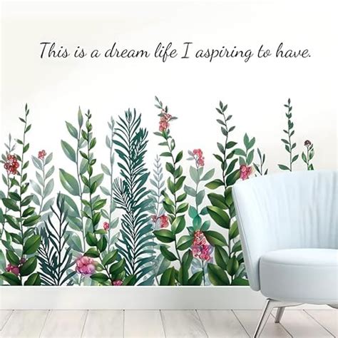 JAAMSO ROYALS Green Vine Plants Potted Nature Wall Stickers, Tree Wall ...