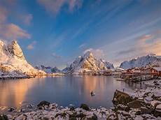 Wallpaper Desktop Hd by Landscape Water House Lofoten Morning Moskenesoya Hd Wallpaper Desktop Hd