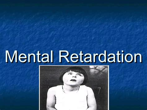 mental retardation power point presentation | PPT