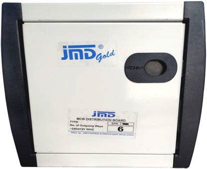 jmD Gold Db Spn 6 Way Mcb Distribution Box Single Pole with Neutral 6 ...