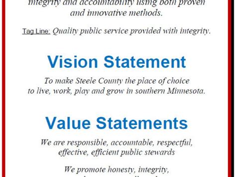 Image result for Bank Values Statement Examples