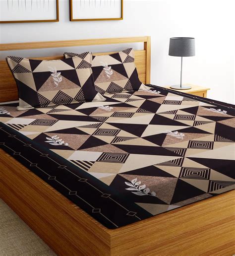 Buy DECORUM Glace Cotton Fitted 1 Bedsheet King Size (72"x78") | All ...