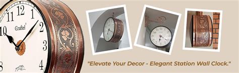 Buy CRAFTEL Metal Analog Double Sided Vintage English Roman Station ...