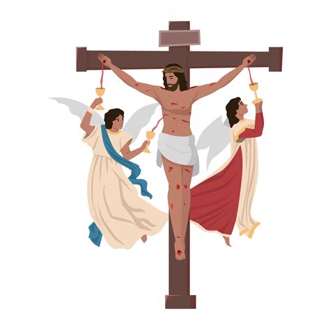 la sangre preciosa de jesus. ilustración vectorial plana aislada sobre ...