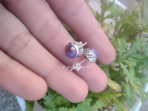 Purple Copper Turquoise Earring925 Sterling Silverboho - Etsy India