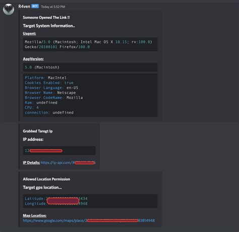 r4ven: Track the IP address and GPS location of the user's smartphone or PC and capture a ...