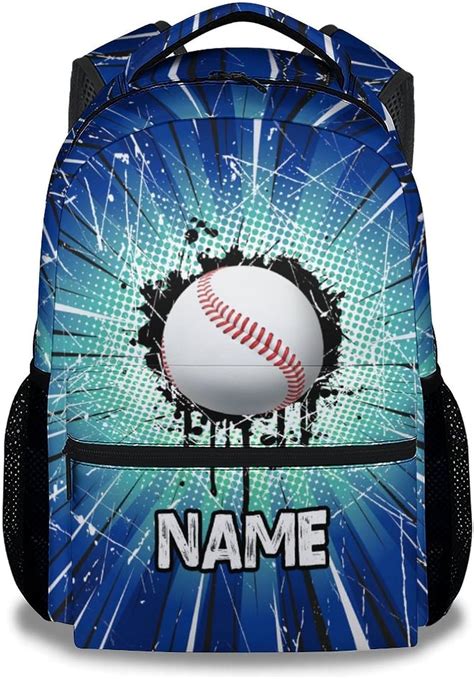 Amazon.com | FLEXIMX Custom School Backpack for Kids, Baseball Boys ...