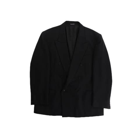 【FIFTY-FIFTY】1990s vintage wool gabardine tailored jacket double made ...