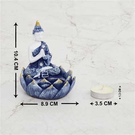 Buy Corsica Jaguar Polyresin Buddha Figurine with T-Light Holder from ...