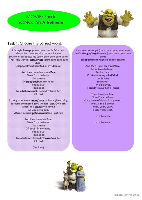 Shrek Song Text _ Shrek Theme Song lyrics by Shrek – LBLAV