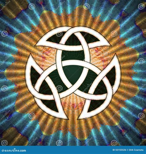 Celtic Trinity Knot. Linear Triquetra Symbol Interlaced With Circle ...