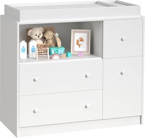 Amazon.com: PAKASEPT Changing Table Modern Dresser with Wide Table Top ...