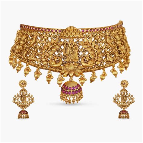 Buy Tarinika's Dwiti Antique Choker Set - Indian Jewelry - Tarinika India