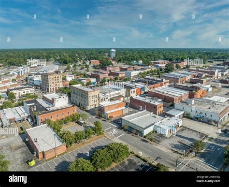 Aerial view of Rocky Mount Nash County North Carolina, typical small ...