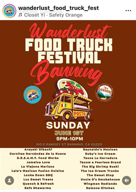 Food Truck Festival, Downtown Banning, 20 July 2025 | AllEvents