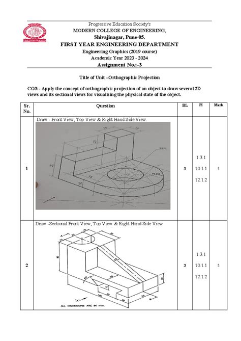 EG Asssingment 3 2023-24 - Progressive Education Society's MODERN ...
