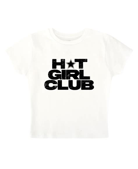 HOT GIRL CLUB BABY TEE (WHITE) – HoneyChilli