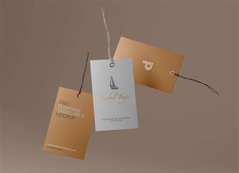 Gravity Hang Label Tags Mockup | Free PSD Templates