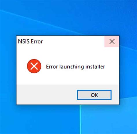 FIX: NSIS error "Error launching installer"