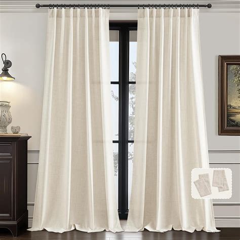 Amazon.com: Farmhouse Light Filtering 100 Inch Curtains for Living Room ...