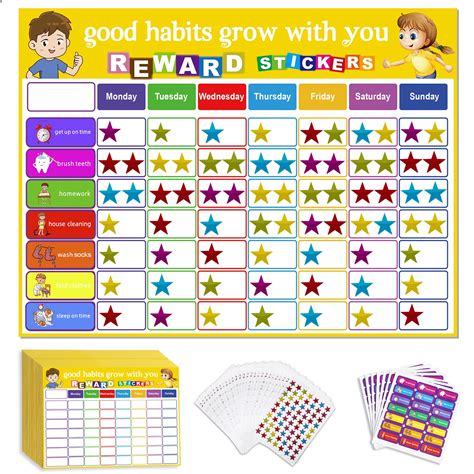 Behavior Reward Chart 20 Chore Charts For Kids With 147 | Desertcart INDIA