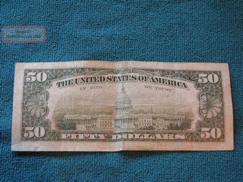 1985 Federal Reserve Fifty 50 Dollar Grant Note Bill B Series