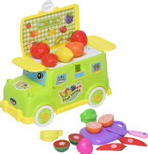 WISHKEY Pretend Play Learning Educational Fruit Truck On Wheels With ...