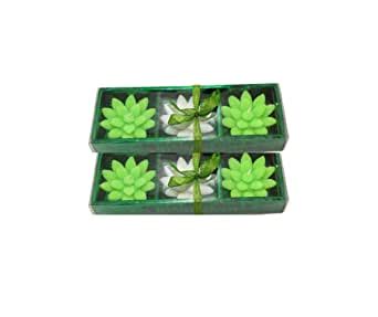 Textured Lotus Flower Design Floating Candles, Lotus Diwali Candles ...
