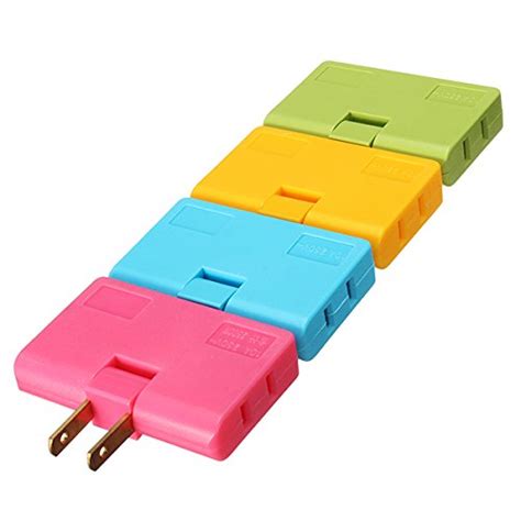 Caring Colorful 1 to 3 US Plug Adapter Switch Flat Adjustable Angle ...