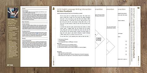 GCSE English Language Writing Intervention - L7: Feedback