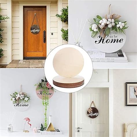 Buy Circle Shape Pine MDF DIY Art & Craft Wooden Hanging On Cliths