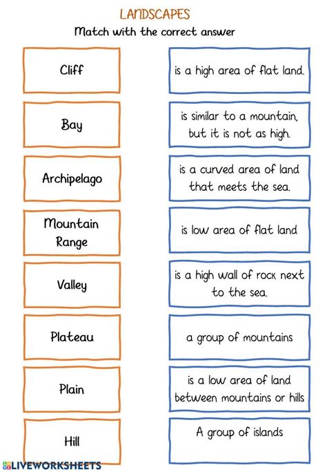 Landscape Worksheet 的图像结果