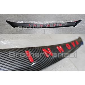 Jual TERBARU Lis kap mesin innova carbon glossy lis merah hood molding ...