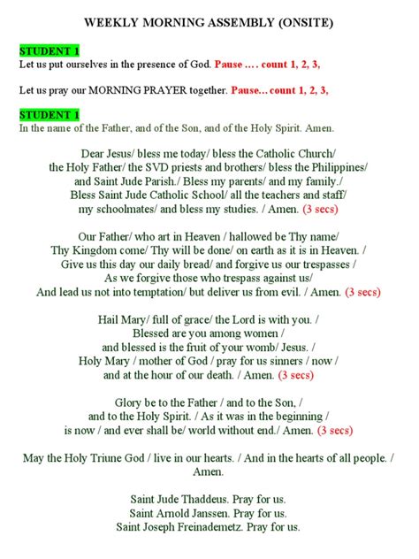 Image result for Assembly Conduction Script in English