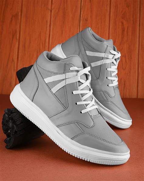 Buy Men's Grey Sneakers Online in India at Bewakoof