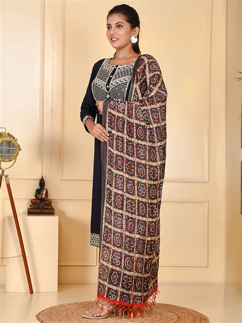 Buy Bandhani Ghatchola Crushed Silk Chunni - Ethnic Wear for Women ...
