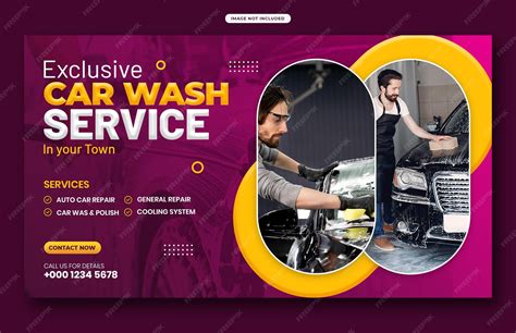 Car wash and detailing service social media banner or instagram post ...