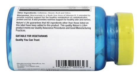 Buy Nature's Life - Niacinamide 500 mg. - 100 Tablets Online at Lowest ...